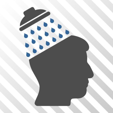 Beyin duş vektör simgesi