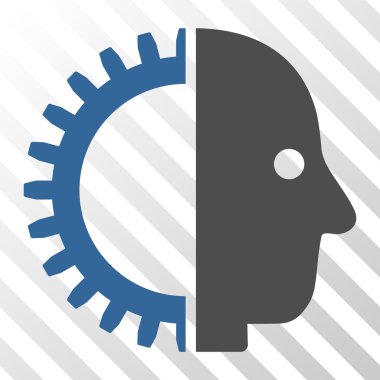 Cyborg kafa vektör simgesi