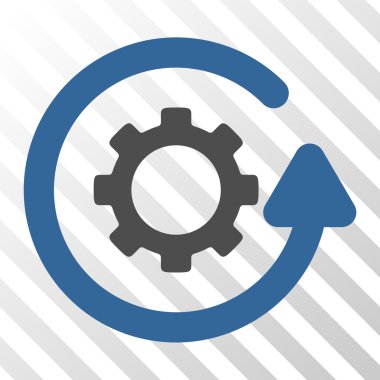 Gearwheel döndürme yönünü vektör simgesi