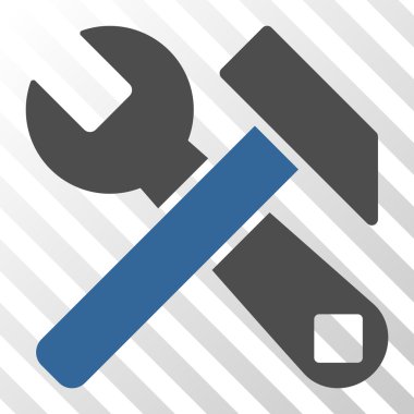 Çekiç ve anahtar vektör simgesi