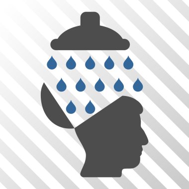 Açık beyin duş vektör simgesi