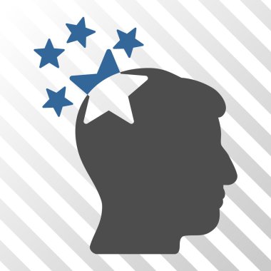 Kafa vektör simge yıldız vurdu