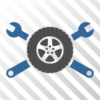 Lastik hizmet anahtarı vektör simgesi