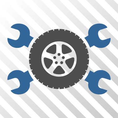 Lastik hizmet anahtarı vektör simgesi