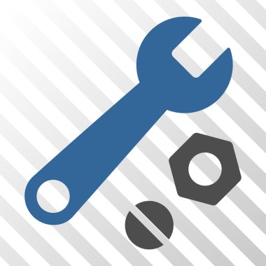 İngiliz anahtarı ve fındık vektör simgesi