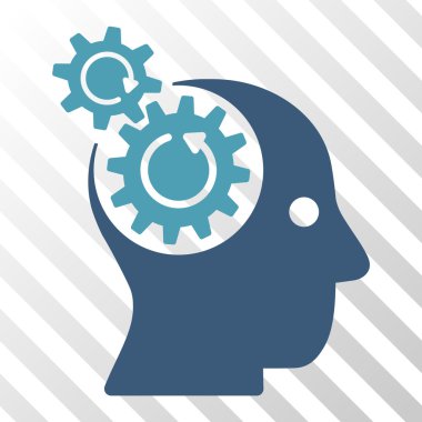 Beyin Gears döndürme vektör simgesi