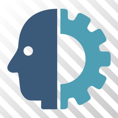 Cyborg kafa vektör simgesi