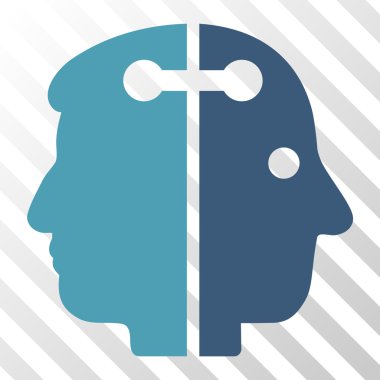 Çift kafa bağlantı vektör simgesi