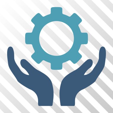 Dişli bakım el vektör simgesi