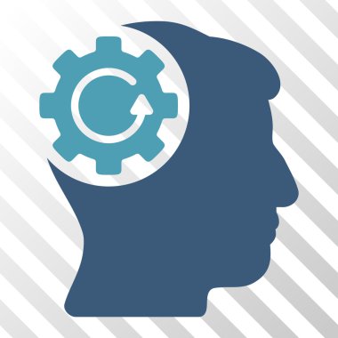 Akıl dişli döndürme vektör simgesi