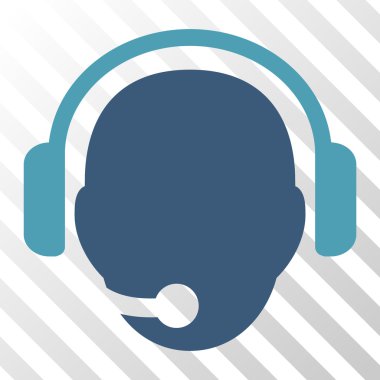 Operatör kafa vektör simgesi