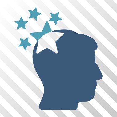 Kafa vektör simge yıldız vurdu