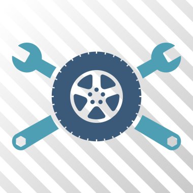 Lastik hizmet anahtarı vektör simgesi