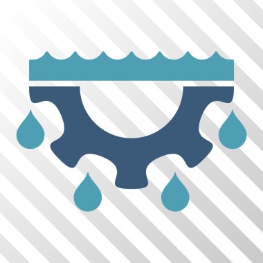 Su dişli damla vektör simgesi