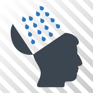 Beyin duş vektör simgesi