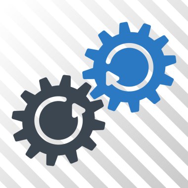 Dişli mekanizması döndürme vektör simgesi