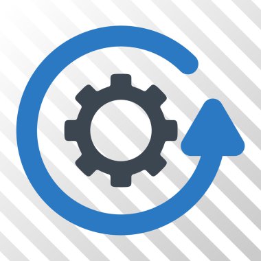 Gearwheel döndürme yönünü vektör simgesi