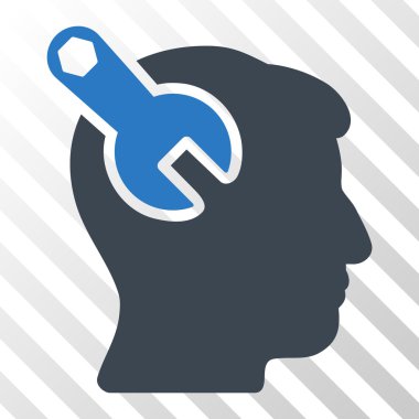 Kafa Nöroloji anahtar vektör simgesine