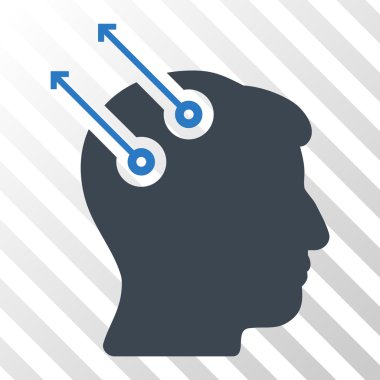 Sinirsel arayüz fişler vektör simgesi