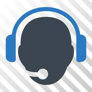 Operatör kafa vektör simgesi