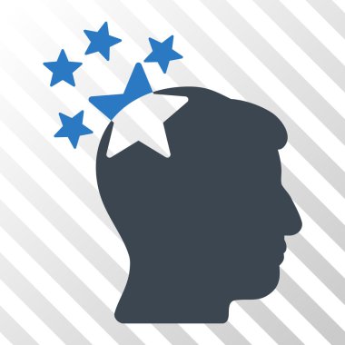 Kafa vektör simge yıldız vurdu