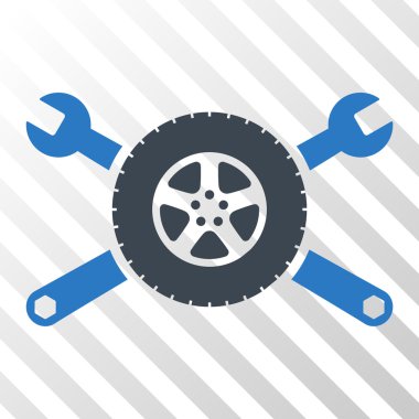 Lastik hizmet anahtarı vektör simgesi