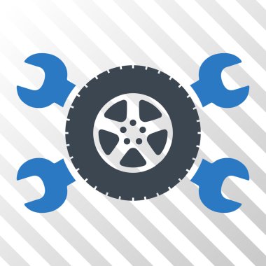 Lastik hizmet anahtarı vektör simgesi