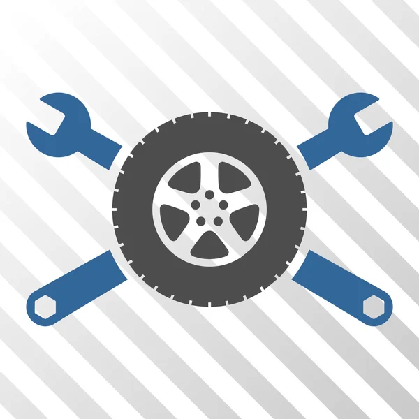 Chaves de serviço de pneu Vector Icon — Vetor de Stock