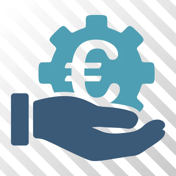 Euro Development Service Hand Vector Icono — Archivo Imágenes Vectoriales
