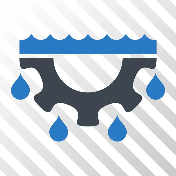 Water Gear Drops Vector Icon — Stockvector