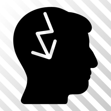 Beyin elektrik Strike vektör simgesi