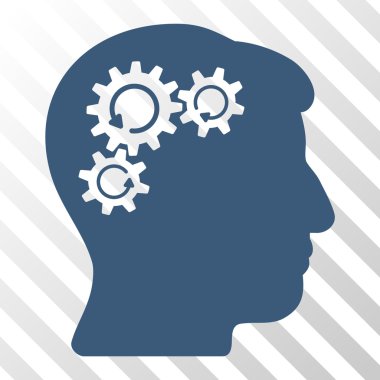 Zihin dişli döndürme vektör simgesi