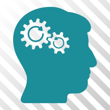 Kafa tekerlekler döndürme vektör simgesi