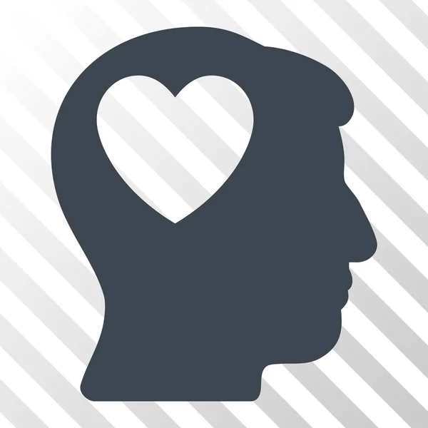 Aşk kalp düşünme vektör simgesi — Stok Vektör