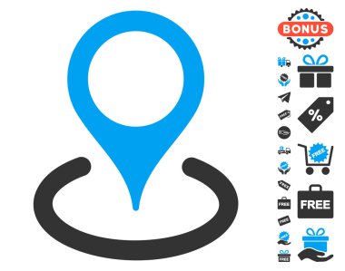 Ücretsiz Bonus ile konum simgesi