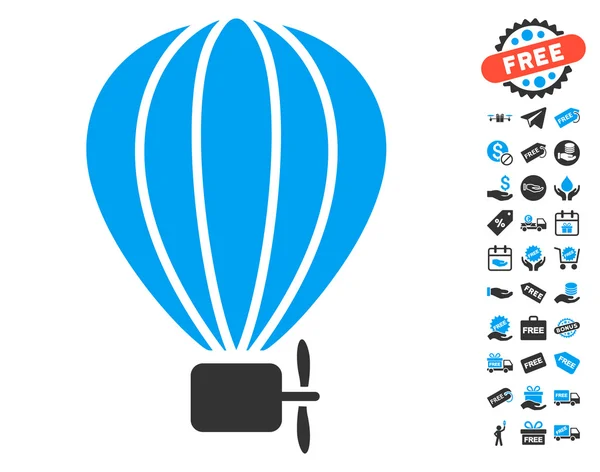 Aerosolen ballong ikonen med gratis Bonus — Stock vektor