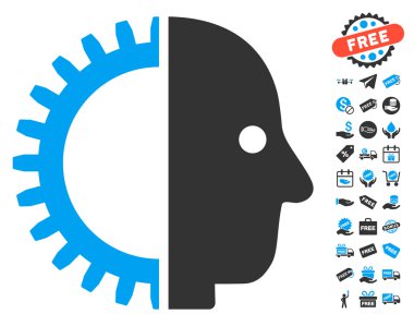 Cyborg kafa simgesi ücretsiz bonus