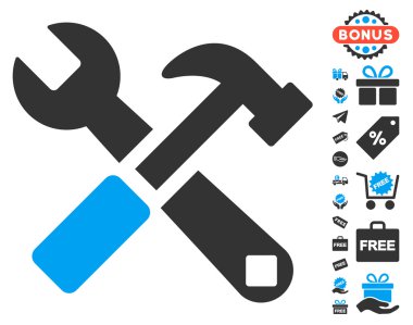 Çekiç ve ücretsiz Bonus ile Wrench kutsal kişilerin resmi