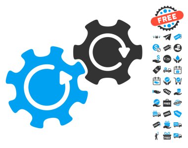 Gears'ı döndürme simgesi ücretsiz bonus