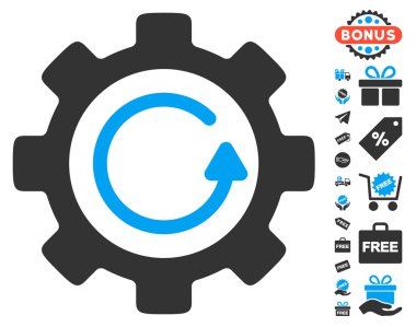 Dişli döndürme yönünü simgesi ücretsiz bonus