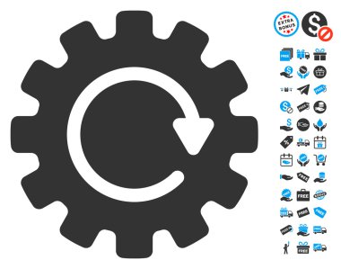 Gearwheel döndürme simgesi ücretsiz bonus