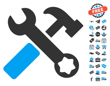 Çekiç ve ücretsiz Bonus ile Wrench kutsal kişilerin resmi