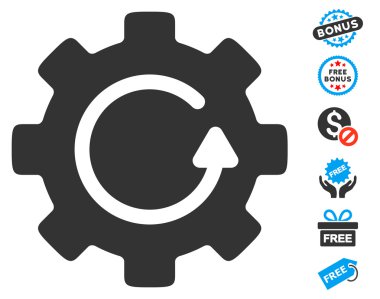 Dişli döndürme simgesi ücretsiz bonus