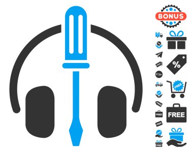 Kulaklık tornavida simgesi ücretsiz Bonus ile ayarlama
