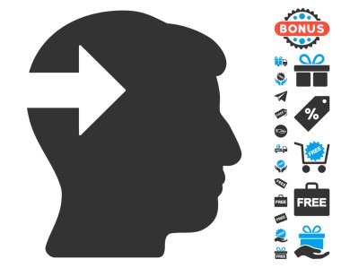 Baş eklenti ok simgesi ücretsiz bonus