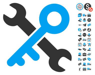 Anahtar simgesi ücretsiz Bonus ile araçları