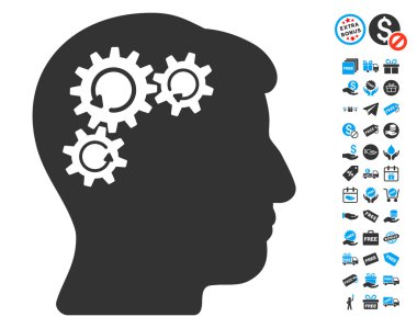 Zihin dişli döndürme simgesi ücretsiz bonus