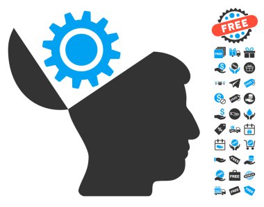 Açık kafa dişli simgesini ücretsiz bonus