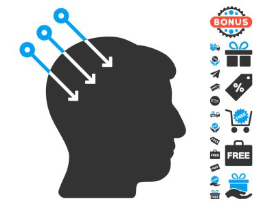 Sinirsel arayüz konektörleri simgesi ücretsiz bonus