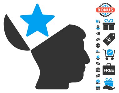 Açık kafa yıldız simgesi ile ücretsiz Bonus